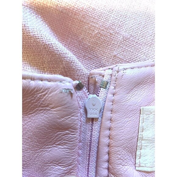 NWT Vintage Cache Leather Mini Dress 6 Bandage Bodycon Pastel Party Cocktail 80s - Picture 8 of 12